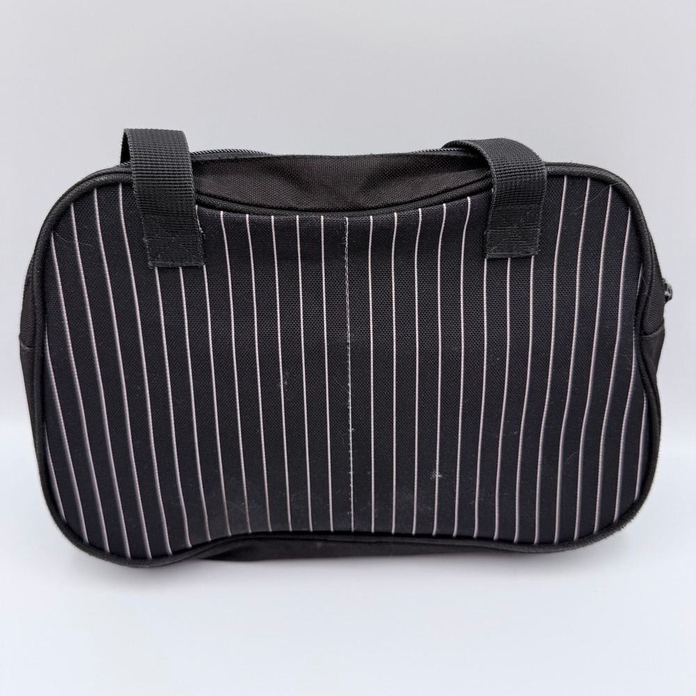 Dickies Y2K Black Pinstripe Mini Bowler Bag Canvas Shoulder Purse Yak Pak - Picture 6 of 8